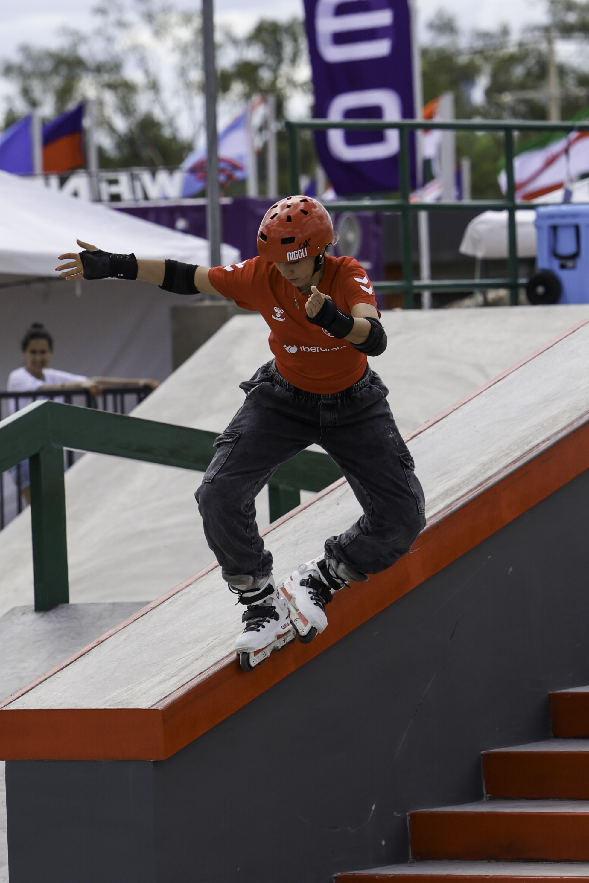 Acción de Roller Freestyle Street