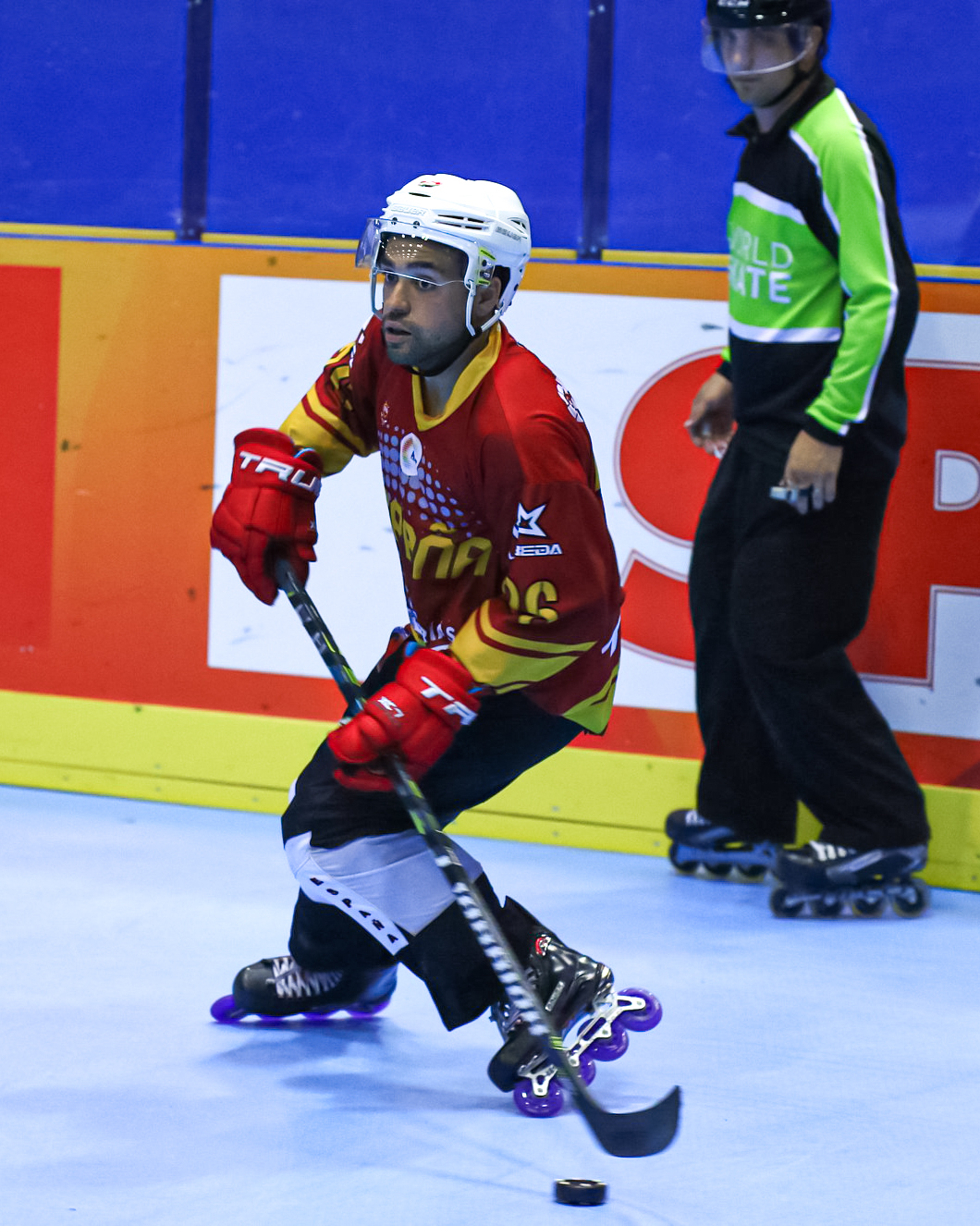 Marcus Fajardo juega con la selección española en Barcelona 2019