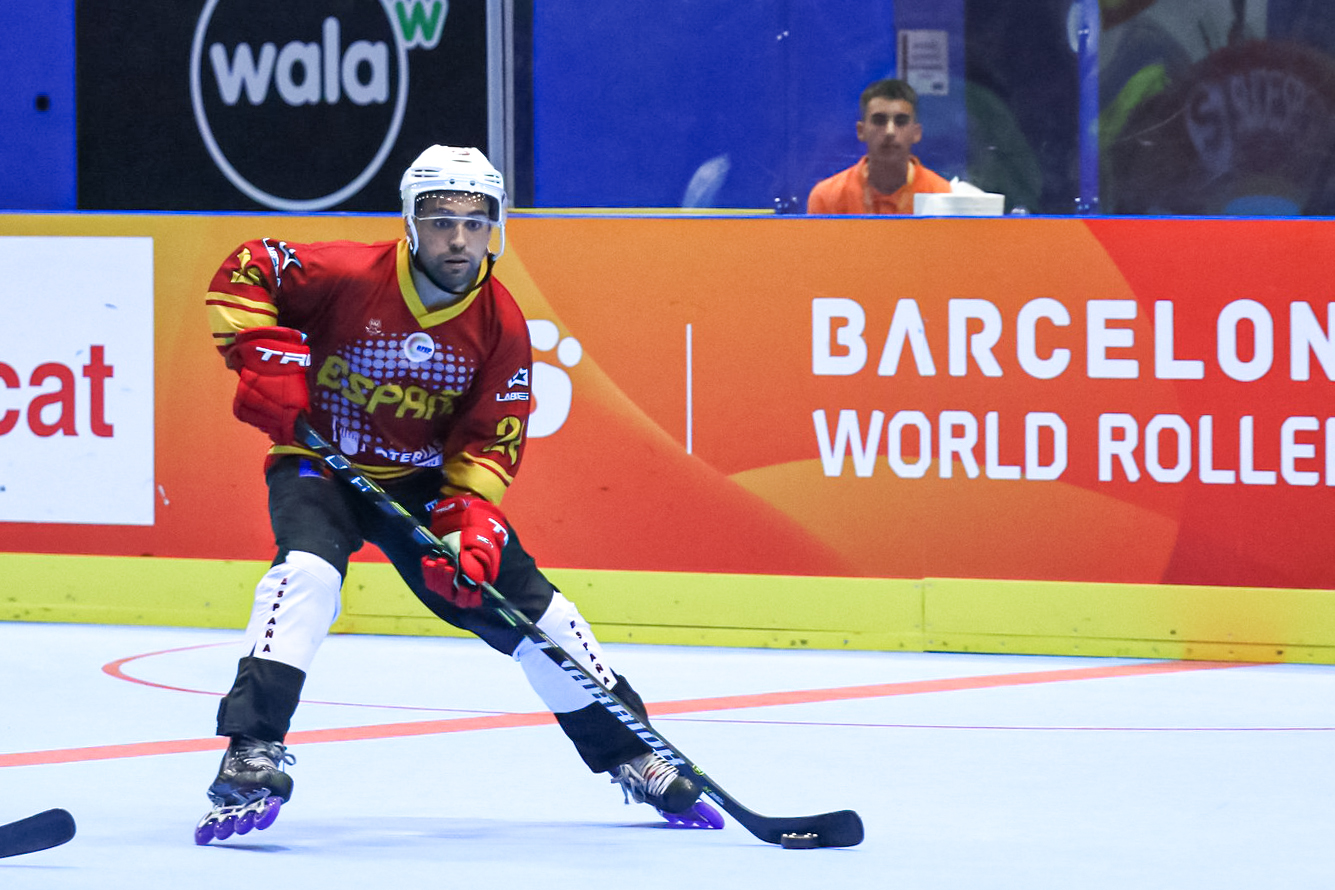 Marcus Fajardo juega con la selección española en Barcelona 2019